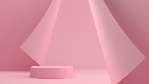 Abstrakti taustakohtaus tuotteiden esittelyyn. 3D-renderöinti