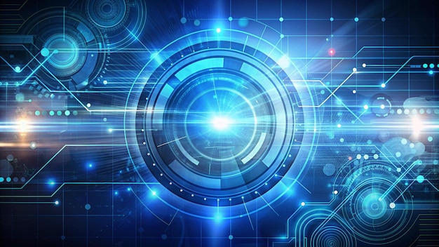Abstrakti tekninen tausta Futuristinen tekniikan käyttöliittymä