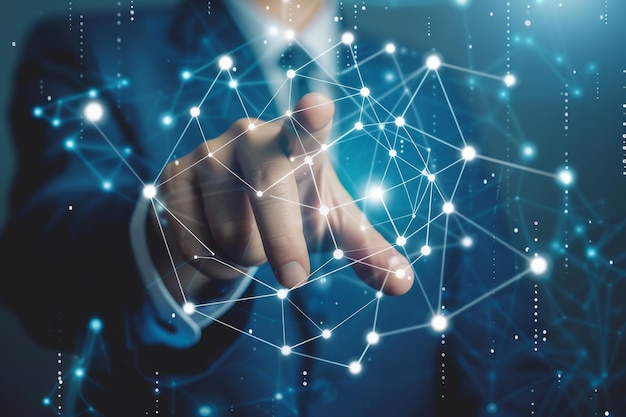 advanced communication and global internet network connection in smart city