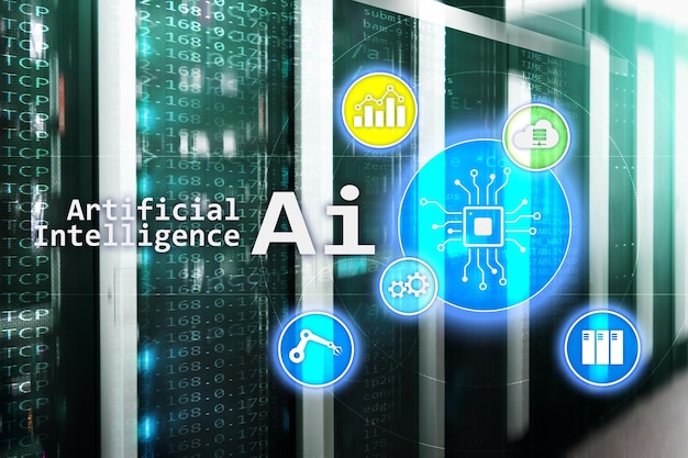 ai artificial intelligence automation and modern information technology concept on virtual screen