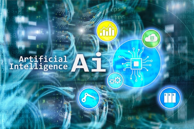ai artificial intelligence automation and modern information technology concept on virtual screen