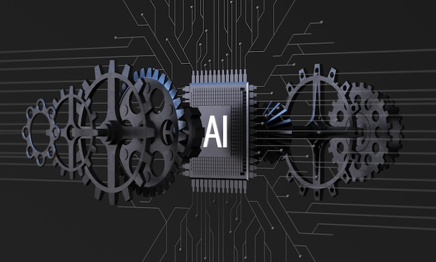 AI Artificial Intelligence concept3d renderingconceptual image