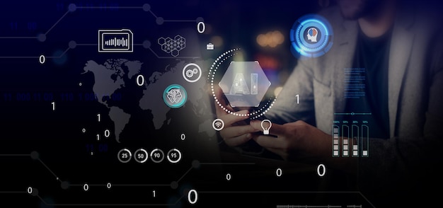 AI Artificial Intelligence Data Science Information technology concept