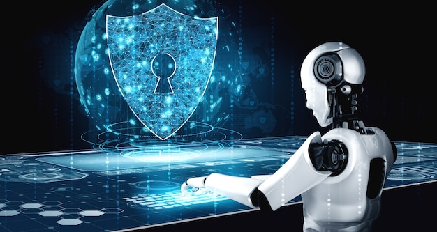 ai robot using cyber security to protect information privacy