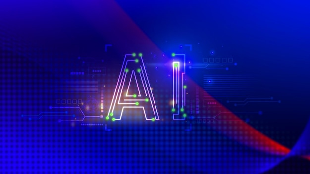 Ai tech background virtual graphic Global Internet connect Chatgpt Chat with AI Artificial Intelligence using command prompt for generates something Futuristic technology transformation