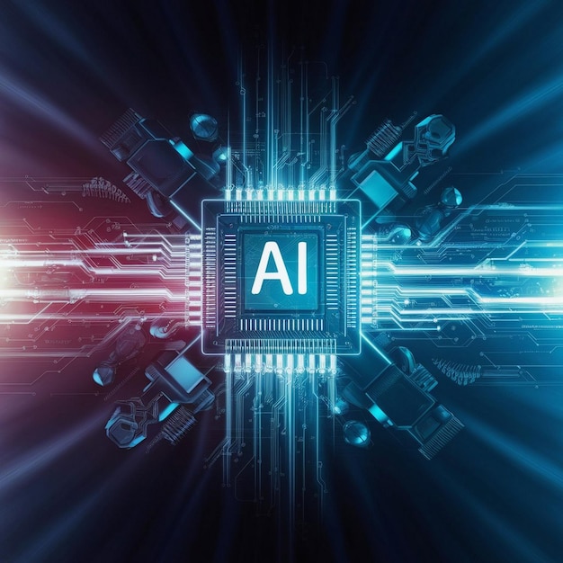 ai technology microchip background