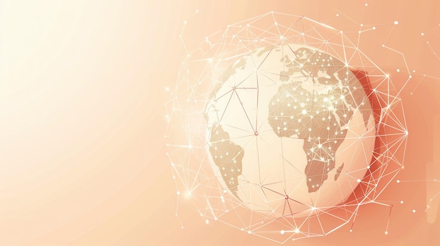 An impactful globe illustration perfect for global industries showcasing travel and connectivity with continents Great for travel agencies and businesses Generative AI