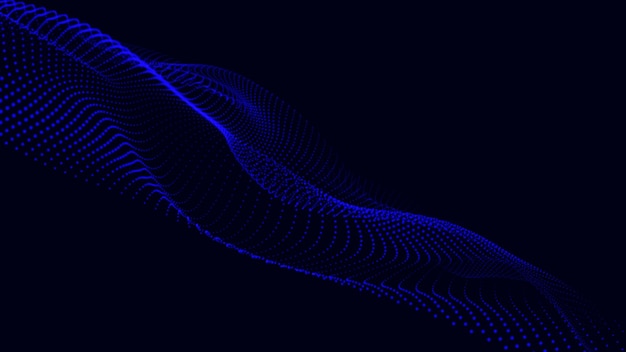 Animation cyber or technology background Abstract technology wave Looping animated background made with trapcode form Abstract digital forms background