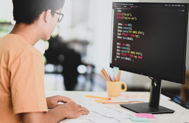 Application designers are programming tasks on computers, Programmers are programming to support new applications.
