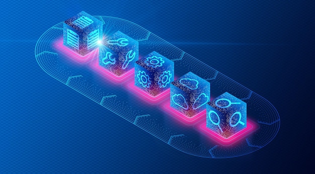 Application Lifecycle Management Concept ALM 3D Illustration