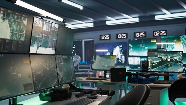 Armed forces headquarters used for tracking enemy aircraft entering airspace