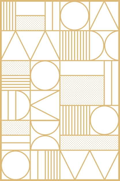 Art deco pattern png transparent background in gold