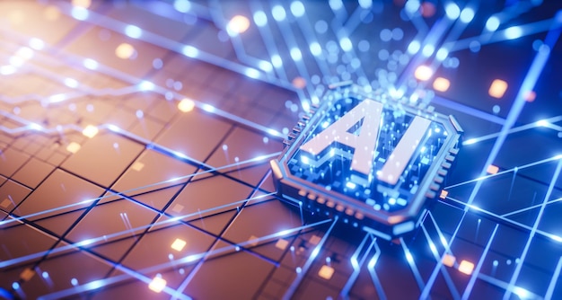 artificial intelligence Chip on circuit board
