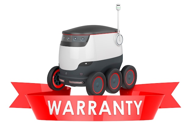 Autonomous robot warranty concept 3D rendering