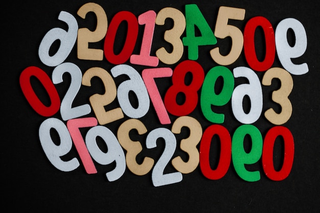Background of numbers from zero to nine Numbers texture Finance data concept