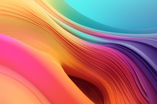 Background vibrant generative ai shape wallpaper pink pattern element concept wave abstract gradient colours Generative AI