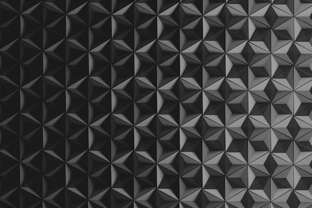 background with many repeating inverted pyramids in dark monochrome 