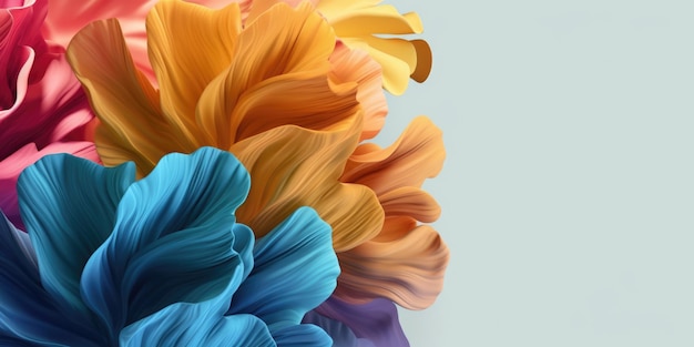 Beautiful abstract colorful floral design background Generative AI AIG32