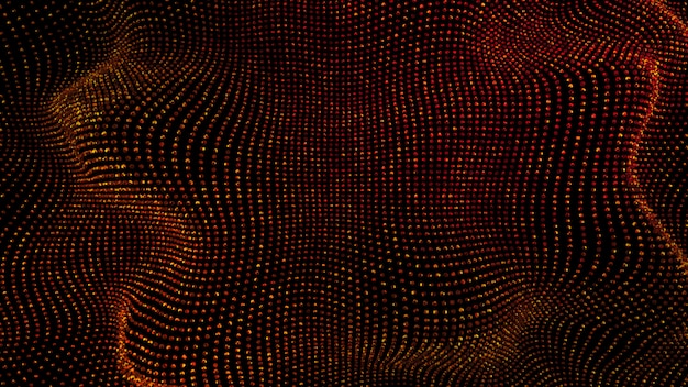 Beautiful black background with a red glitter. 3d illustration