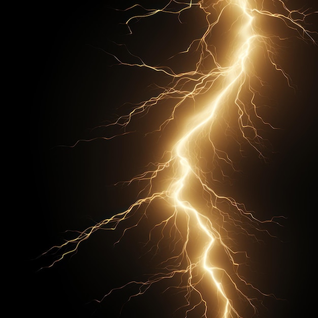 Beige lightning isolated on a black background vector illustration glowing beige electric flash thun