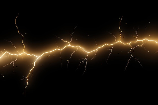 Beige lightning isolated on a black background vector illustration glowing beige electric flash thun