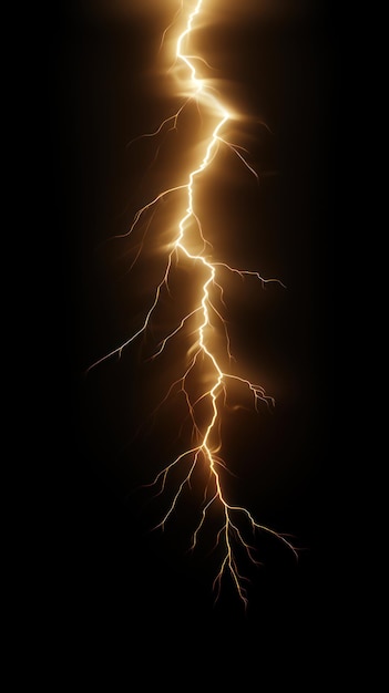 Beige lightning isolated on a black background vector illustration glowing beige electric flash thun