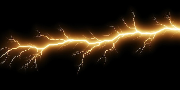 Beige lightning isolated on a black background vector illustration glowing beige electric flash thun