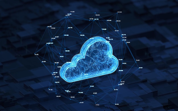 big data and cloud computing 3d rendering
