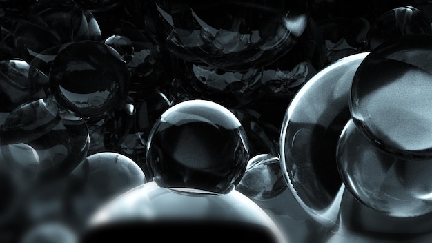 big organic bubbles close up 3d rendering molecule computer generated background