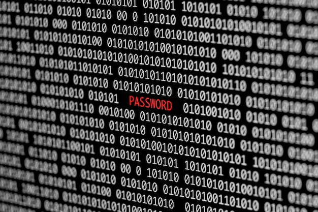 Binary code with password