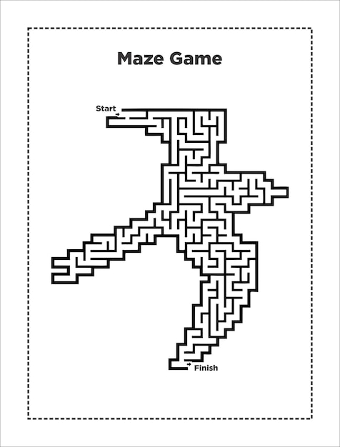 Black and white animal maze puzzle page for kids
