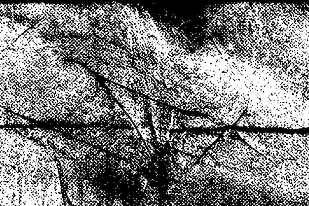 Black and White Halftone Grunge Texture Background