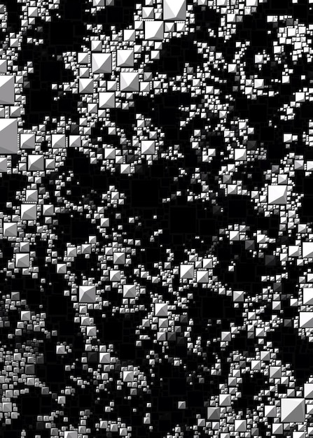 black and white photo of a wall of cubes in black and white