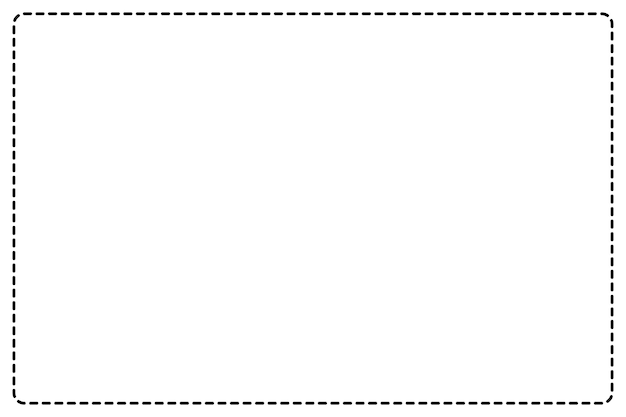 Black frame outline and dotted line rectangle shape geometric isolated White background
