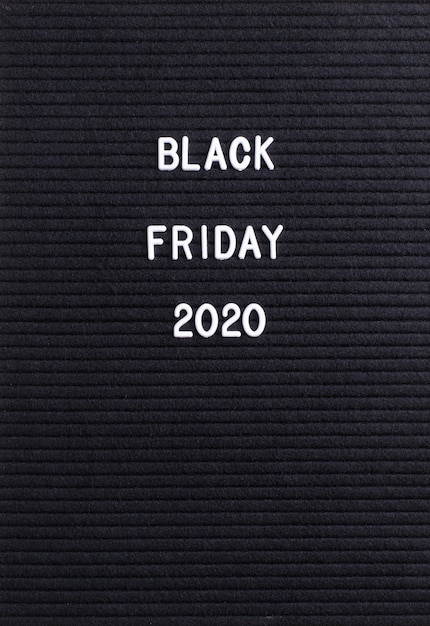black friday words on black felt letter board