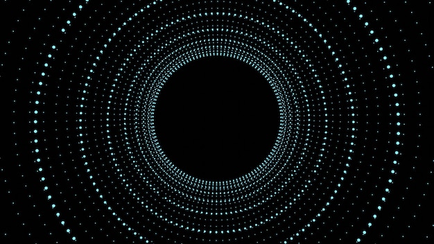 Black hole diaphragm, dotted 3d rendering