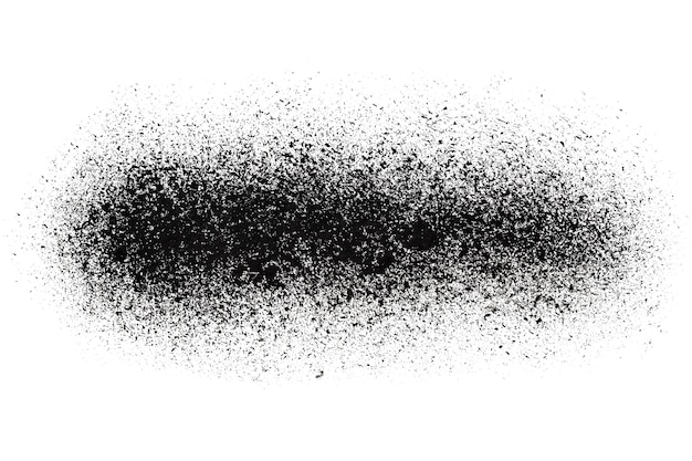 Black sprayed stripe isolated on the white background - raster illustration