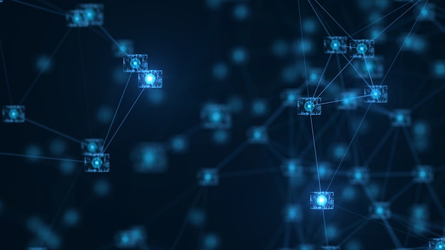 Blockchain-verkkokonsepti