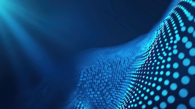 Blue background with dot waves