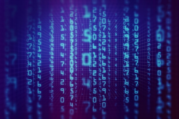 Blue binary code wallpaper