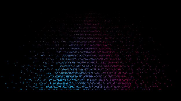 Blue purple dotted triangle shape abstract futuristic tech background