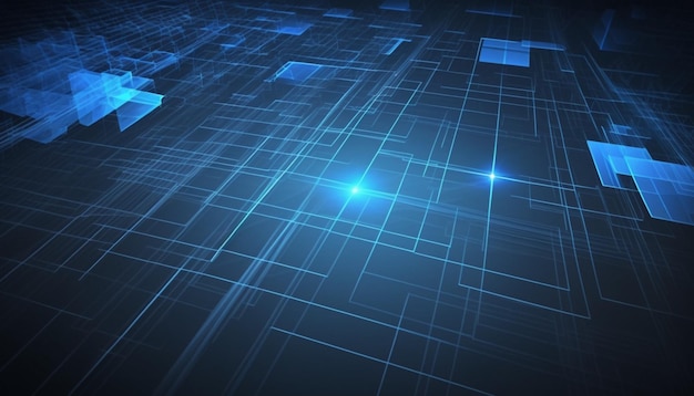 Blue technology big data transfer background