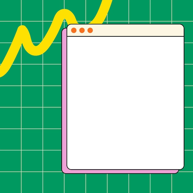 Browser tab png frame Memphis retro style transparent design