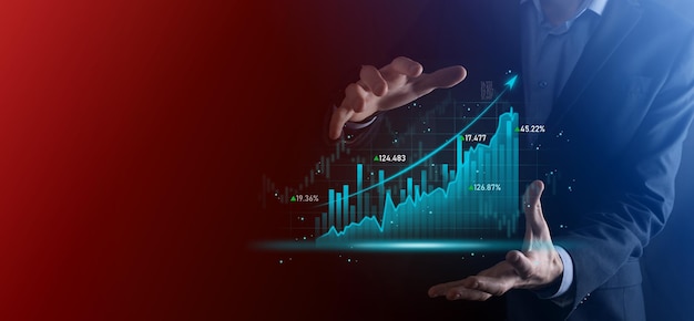 Business development financial plan and strategyAnalysis finance graph and market chart investment Digital economy exchangeDevelopment and growing growth planStock market investmentbanking