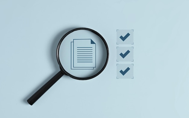 Business document paper icon Document Management System DMS
