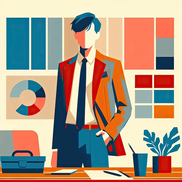 business presentation in abstract style a modern approach to data visualization and team collaboration with generative ai