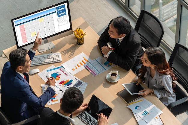 calendar on computer software application for modish schedule planning