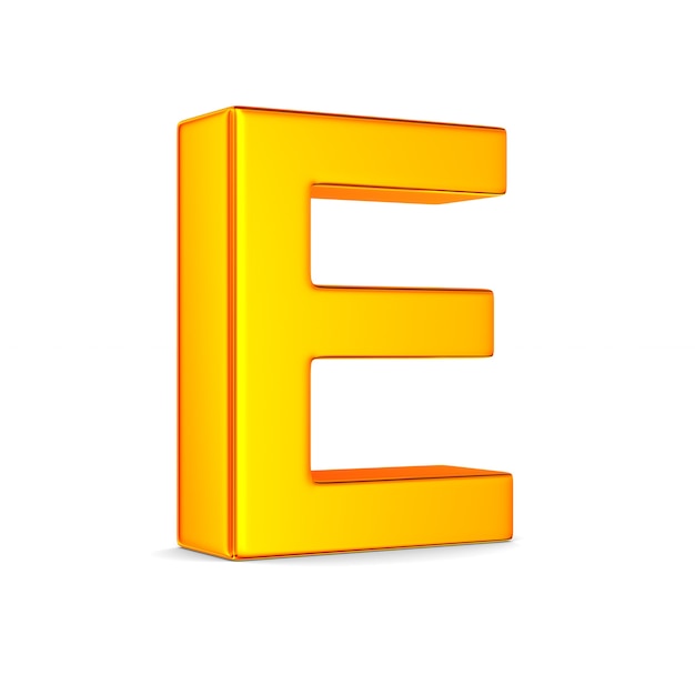 Character E on white space