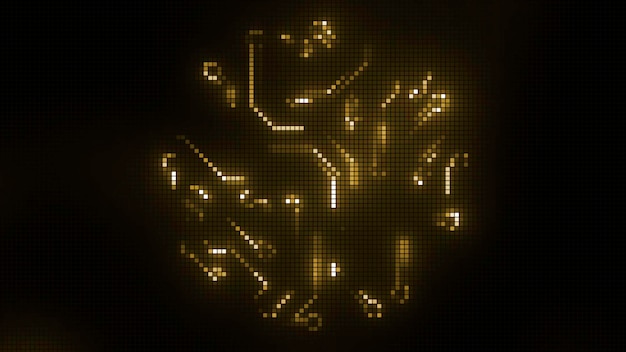 circuit board with moving electrons motion data flow loop background animation artificial intelligence visualization of in machine learning
