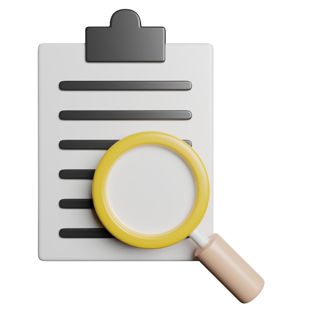 Clipboard with Magnifying Glass